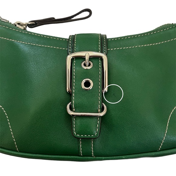 Coach Y2K Demi Hampton Green Leather Mini Hobo Bag Buckle 7542 Vintage 2005 RARE - Picture 11 of 12